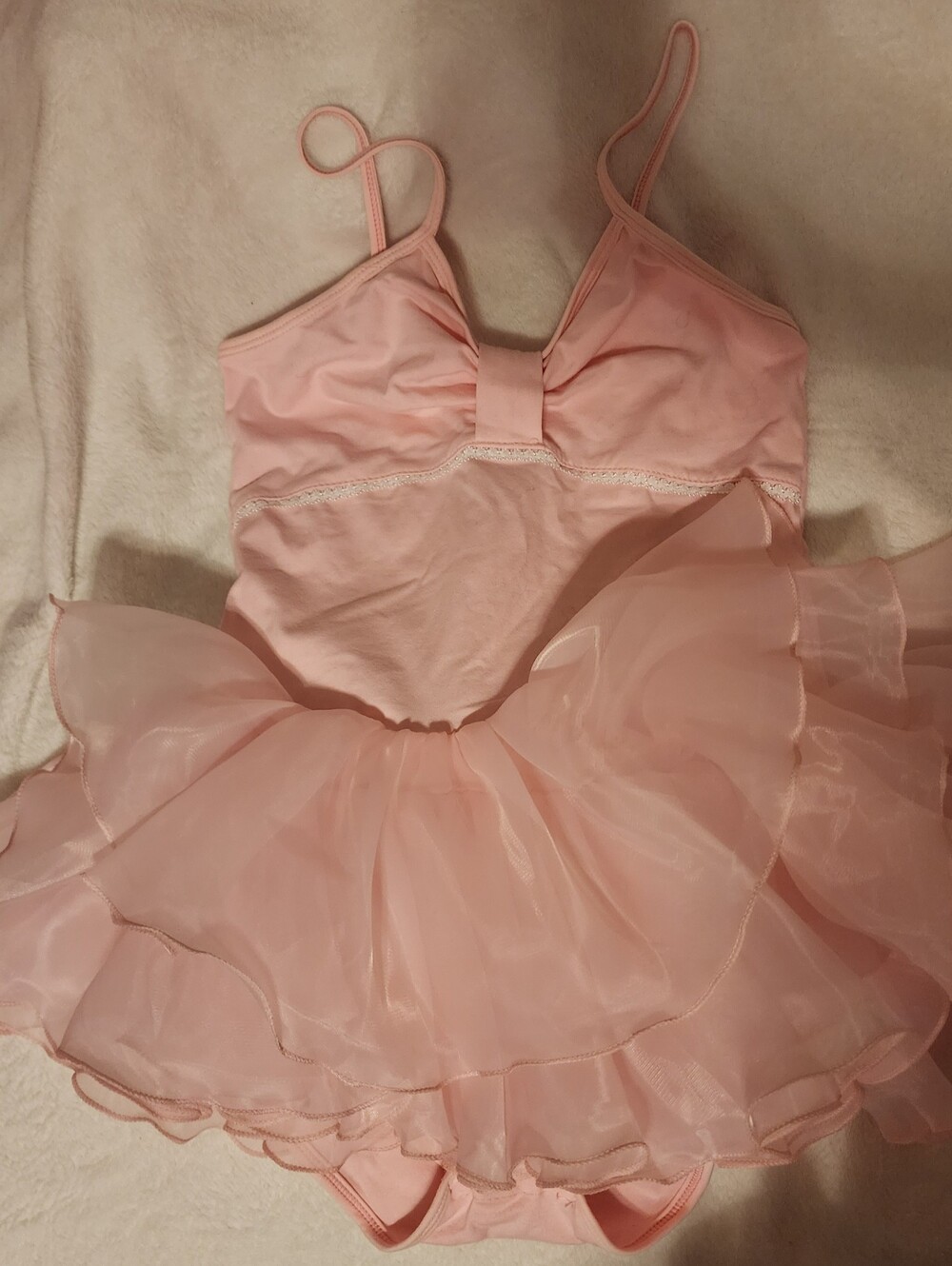 Light Pink Bow Accent Tutu Leotard Ballet Dress Only Worn Once